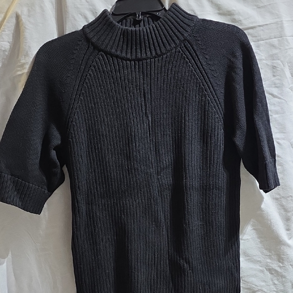 Lands' End Women's Black Turtleneck Sweater